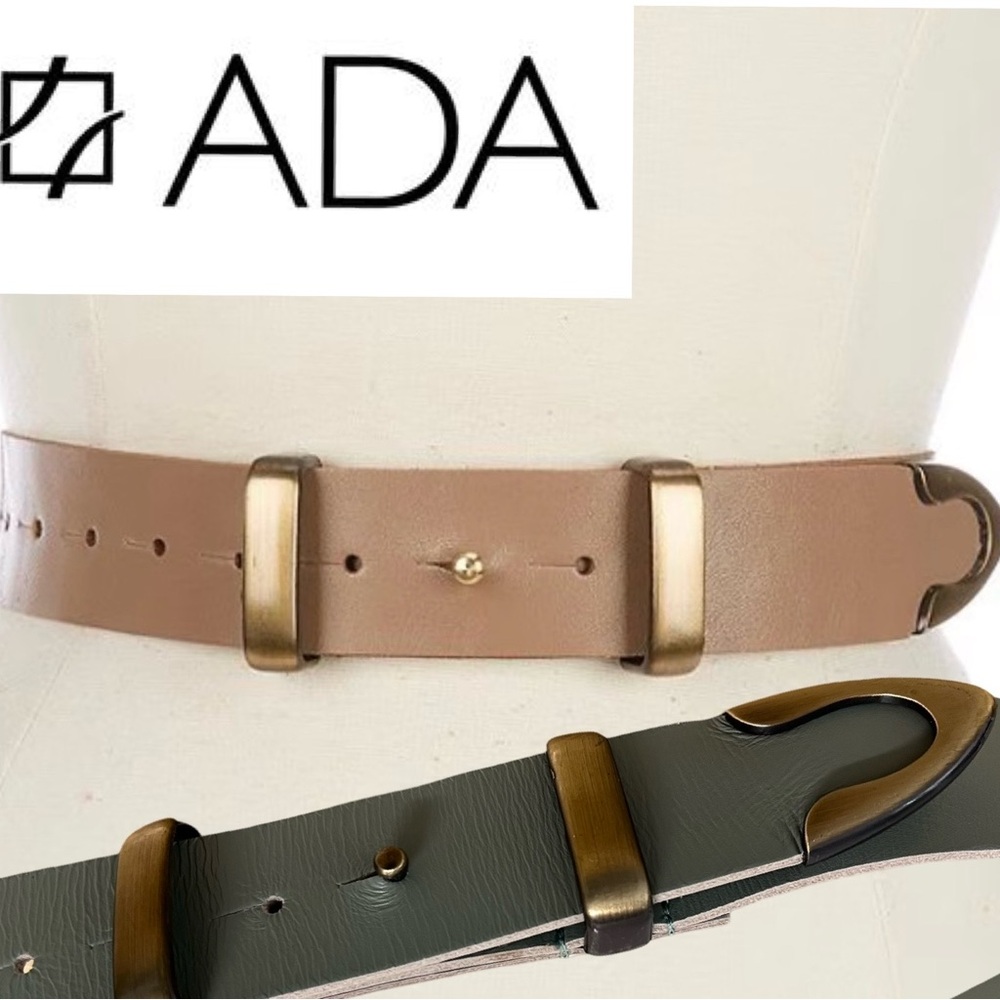 NWT $89 ADA Leather Sage Belt